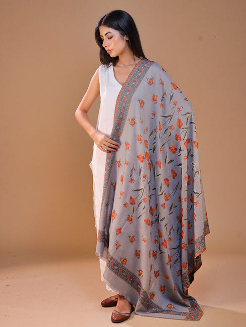 Women's Kani Floral Wool Shawl